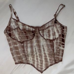 Bustier Style Brown Tank